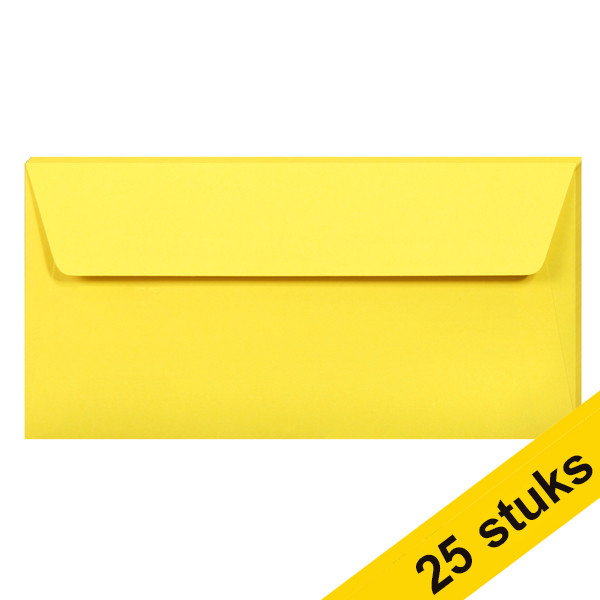 Aanbieding: 5x Clairefontaine gekleurde enveloppen intens geel EA5/6 120 grams (5 stuks) 424788 - 1