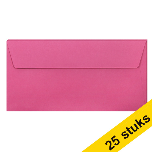Aanbieding: 5x Clairefontaine gekleurde enveloppen intens roze EA5/6 120 grams (5 stuks) 424790 - 1
