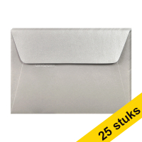Aanbieding: 5x Clairefontaine gekleurde enveloppen zilver C6 120 grams (5 stuks)