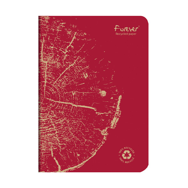 Clairefontaine Forever Premium notitieboek A5 gelinieerd 48 vel rood 684863C 250451 - 1