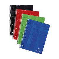 Clairefontaine collegeblok A4+ gelinieerd 90 grams 80 vel assorti 5 stuks 8256C 250442