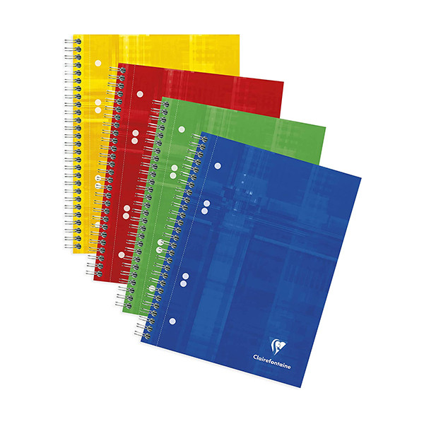 Clairefontaine collegeblok A5+ gelinieerd 90 grams 80 vel assorti 5 stuks 8576C 250440 - 1