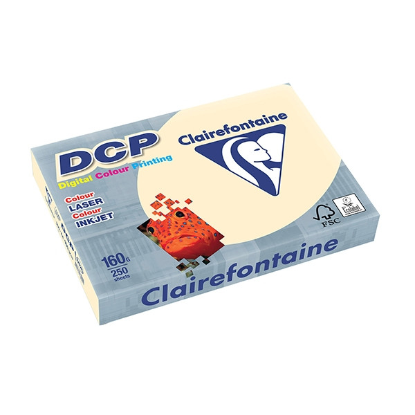 Clairefontaine gekleurd DCP papier ivoor 160 grams A4 (250 vel) 6826C 250301 - 1
