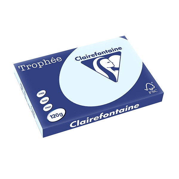 Clairefontaine gekleurd papier azuurblauw 120 grams A3 (250 vel) 1344C 250132 - 1