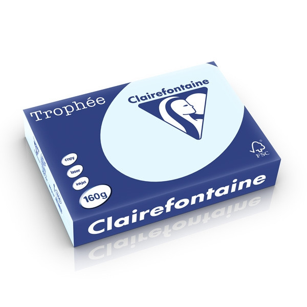 Clairefontaine gekleurd papier azuurblauw 160 grams A4 (250 vel) 2633C 250249 - 1