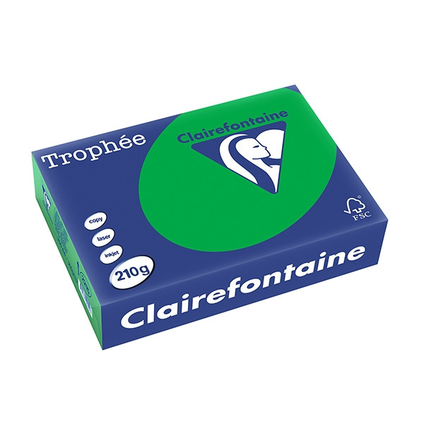 Clairefontaine gekleurd papier biljartgroen 210 grams A4 (250 vel) 2215C 250104 - 1