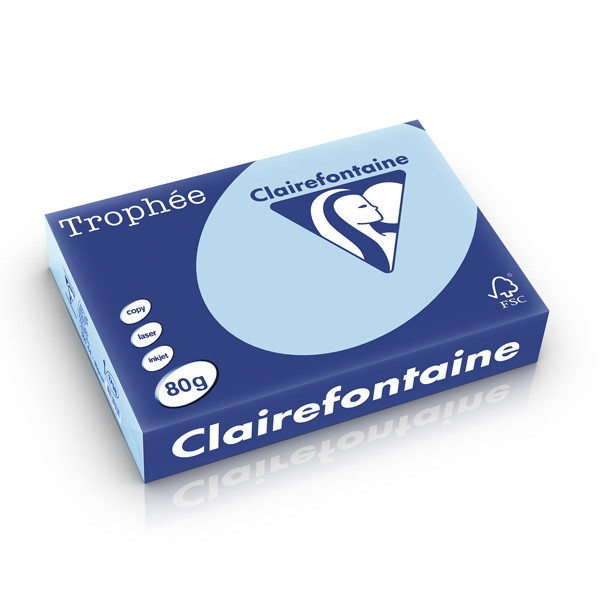 Clairefontaine gekleurd papier blauw 80 grams A4 (500 vel) 1798C 250171 - 1