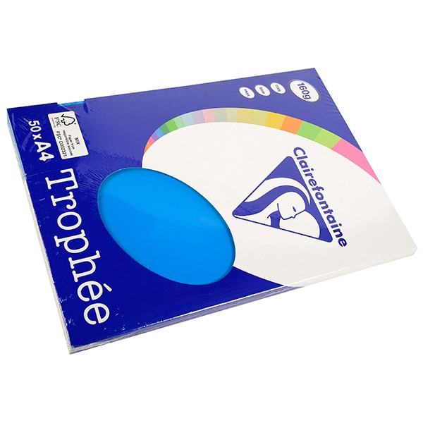 Clairefontaine gekleurd papier caribbean blauw 160 grams A4 (50 vel) 4161C 250027 - 1