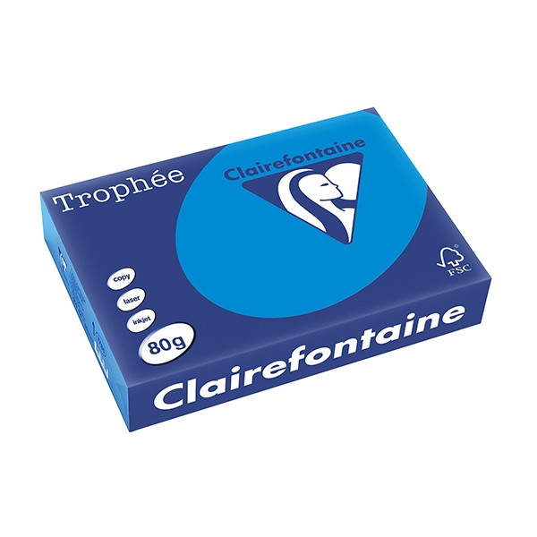 Clairefontaine gekleurd papier caribbean blauw 80 grams A4 (500 vel) 1781C 250059 - 1