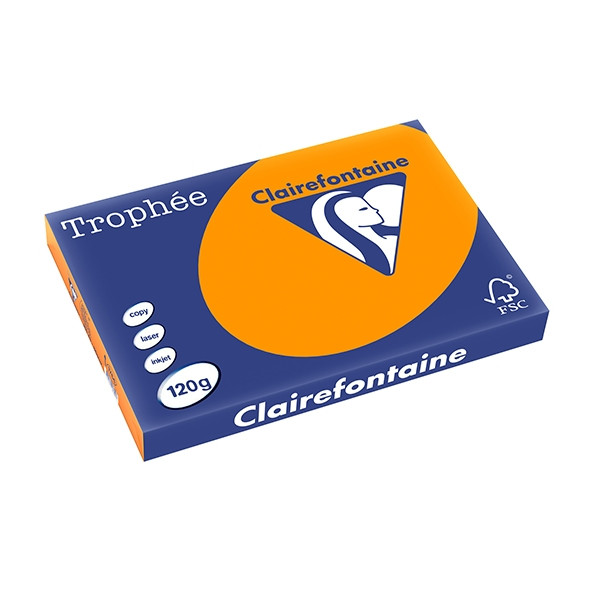 Clairefontaine gekleurd papier fel oranje 120 grams A3 (250 vel) 1764C 250134 - 1