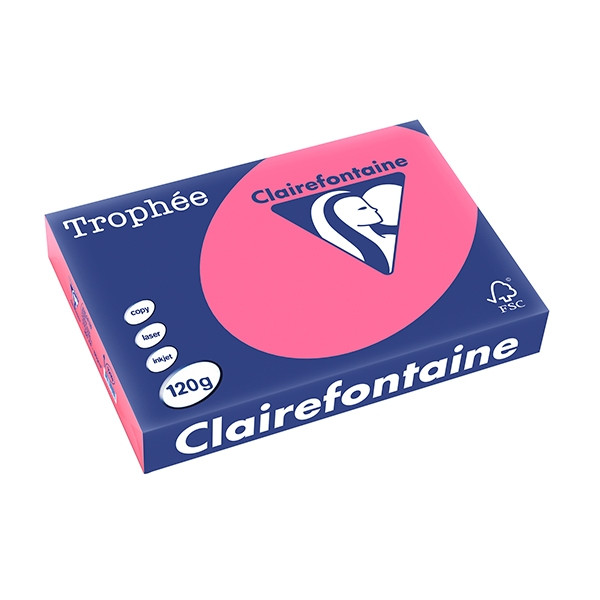 Clairefontaine gekleurd papier fuchsia 120 grams A4 (250 vel) 1219C 250081 - 1