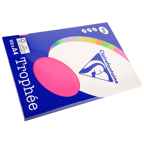Clairefontaine gekleurd papier fuchsia 80 grams A4 (100 vel) 4121C 250008 - 1