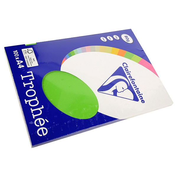 Clairefontaine gekleurd papier grasgroen 80 grams A4 (100 vel) 4115C 250011 - 1