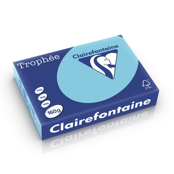 Clairefontaine gekleurd papier helblauw 160 grams A4 (250 vel) 1105C 250247 - 1
