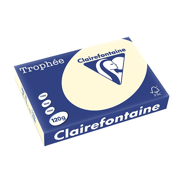 gekleurd papier ivoor 120 grams A4 vel) Clairefontaine