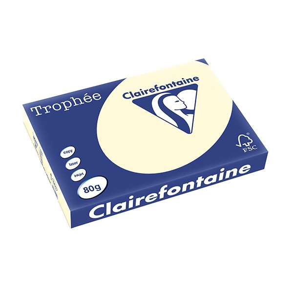 Clairefontaine gekleurd papier ivoor 80 grams A3 (500 vel) 1252C 250107 - 1