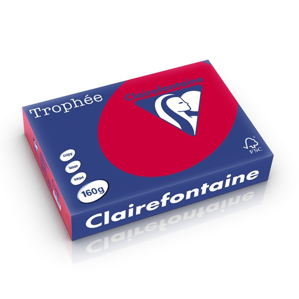 Clairefontaine gekleurd papier kersenrood 160 grams A4 (250 vel) 1016C 250257 - 1