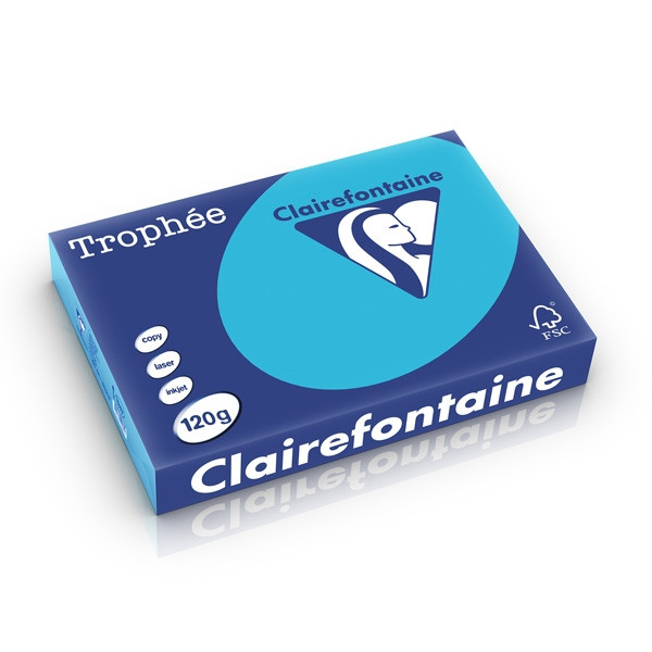 Clairefontaine gekleurd papier koningsblauw 120 grams A4 (250 vel) 1247C 250210 - 1