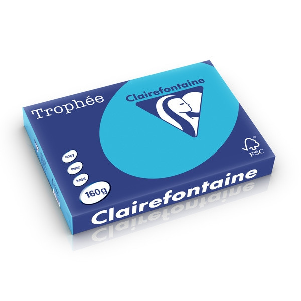 Clairefontaine gekleurd papier koningsblauw 160 grams A3 (250 vel) 1144C 250283 - 1