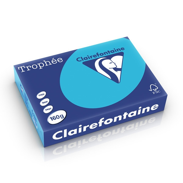 Clairefontaine gekleurd papier koningsblauw 160 grams A4 (250 vel) 1052C 250260 - 1