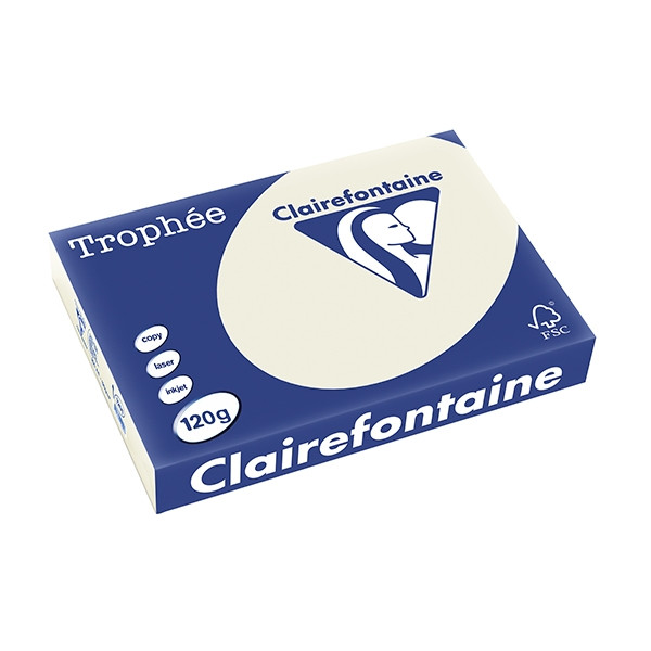 Clairefontaine gekleurd papier parelgrijs 120 grams A4 (250 vel) 1201C 250070 - 1