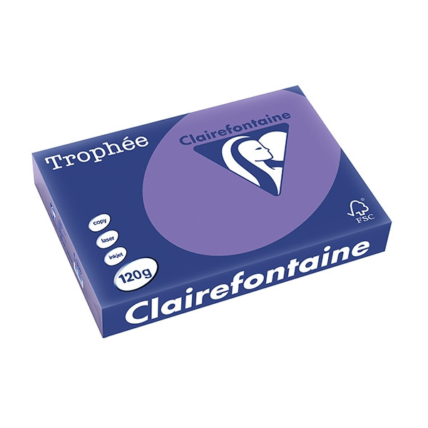 Clairefontaine gekleurd papier violet 120 grams A4 (250 vel) 1220C 250082 - 1