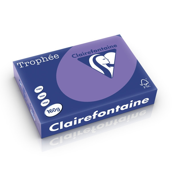 Clairefontaine gekleurd papier violet 160 grams A4 (250 vel) 1018C 250259 - 1