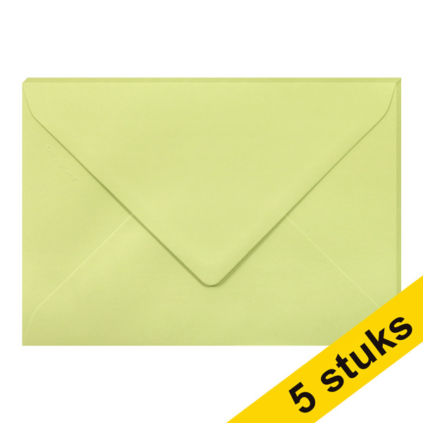 Clairefontaine gekleurde enveloppen bladgroen C5 120 grams (5 stuks) 26472C 250341 - 1