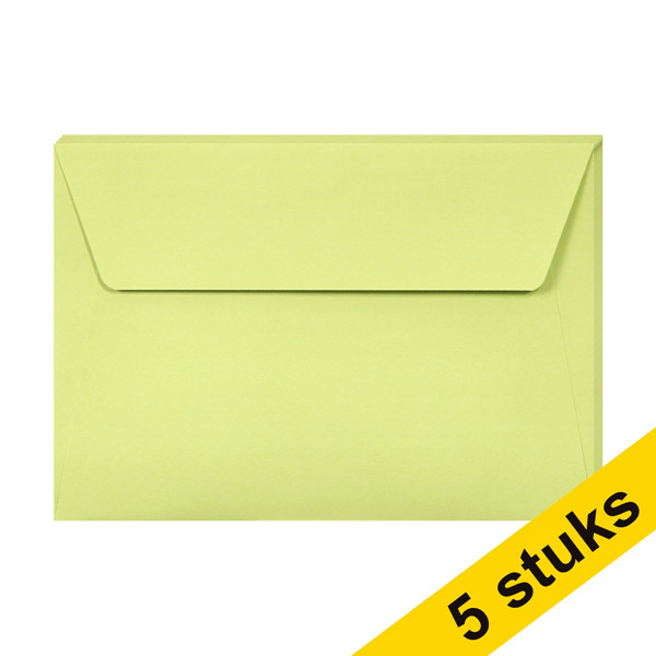 Clairefontaine gekleurde enveloppen bladgroen C6 120 grams (5 stuks) 26476C 250329 - 1