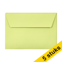 Clairefontaine gekleurde enveloppen bladgroen C6 120 grams (5 stuks) 26476C 250329