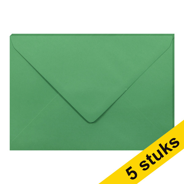 Clairefontaine gekleurde enveloppen bosgroen C5 120 grams (5 stuks) 26534C 250342 - 1