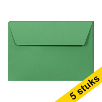 Clairefontaine gekleurde enveloppen bosgroen C6 120 grams (5 stuks) 26596C 250330