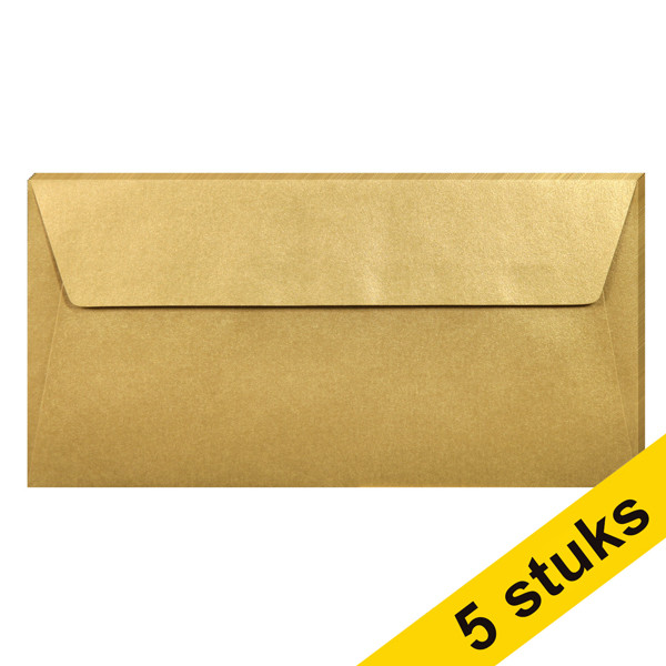 Clairefontaine gekleurde enveloppen goud EA5/6 120 grams (5 stuks) 26085C 250326 - 1