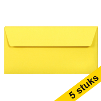 Clairefontaine gekleurde enveloppen intens geel EA5/6 120 grams (5 stuks) 26565C 250319