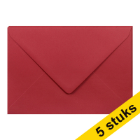 Clairefontaine gekleurde enveloppen intens rood C5 120 grams (5 stuks) 26582C 250347