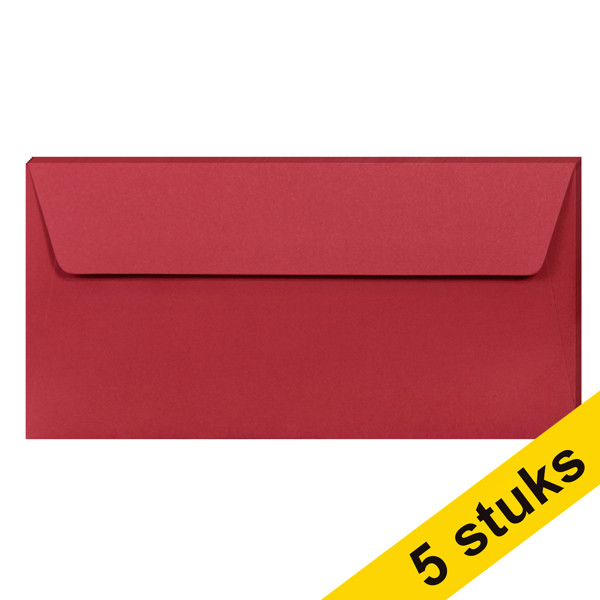 Clairefontaine gekleurde enveloppen intens rood EA5/6 120 grams (5 stuks) 26585C 250323 - 1