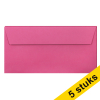 Clairefontaine gekleurde enveloppen intens roze EA5/6 120 grams (5 stuks)