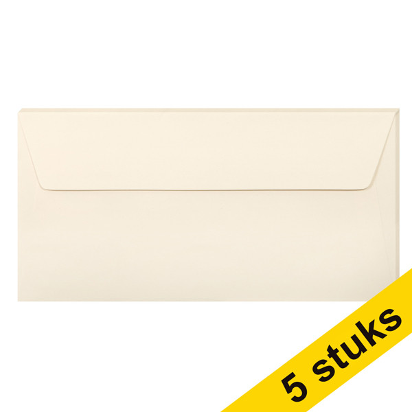 Clairefontaine gekleurde enveloppen ivoor EA5/6 120 grams (5 stuks) 26445C 250316 - 1