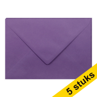 Clairefontaine gekleurde enveloppen lila C5 120 grams (5 stuks) 26602C 250346