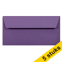 Clairefontaine gekleurde enveloppen lila EA5/6 120 grams (5 stuks) 26605C 250322
