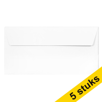 Clairefontaine gekleurde enveloppen wit EA5/6 120 grams (5 stuks) 26435C 250315