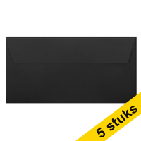 Clairefontaine gekleurde enveloppen zwart EA5/6 120 grams (5 stuks) 26835C 250324