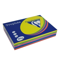 Clairefontaine multipack intens geel/groen/oranje/blauw/roze 160 grams (5 x 50 vel) 1713 250030