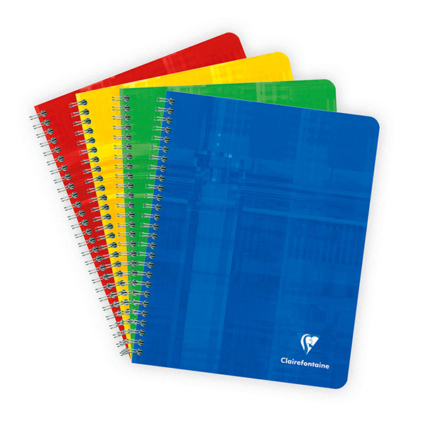 Clairefontaine spiraalblok A5+ gelinieerd 90 grams 60 vel assorti 5 stuks 883C 250424 - 1