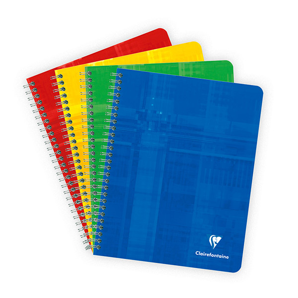 Clairefontaine spiraalblok A5+ geruit 90 grams 60 vel assorti 5 stuks 882C 250423 - 1