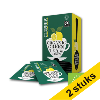 Aanbieding: 2x Clipper Bio Green Tea Lemon (6 x 25 stuks)