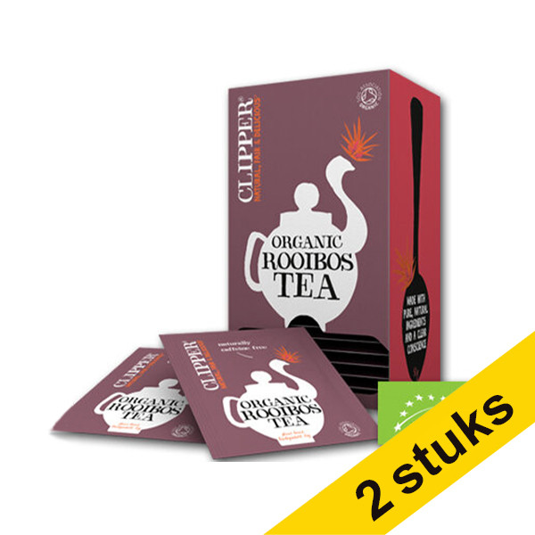 Clipper Aanbieding: 2x Clipper Bio Redbush thee (6 x 25 stuks)  423965 - 1