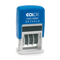 Colop S160 'Betaald' tekst- en datumstempel zelfinktend blauw/rood 229151