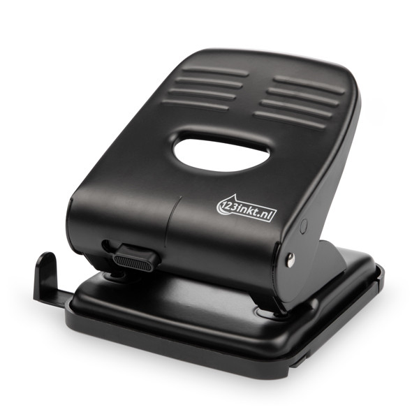 Combi aanbieding: 123inkt nietmachine zwart incl. 1000 nietjes en perforator zwart 2-gaats (30 vel)  302907 - 4