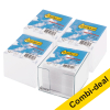 Combi aanbieding: 1x 123inkt memokubus + 3x 123inkt memokubusnavulling (1000 vel)  300629